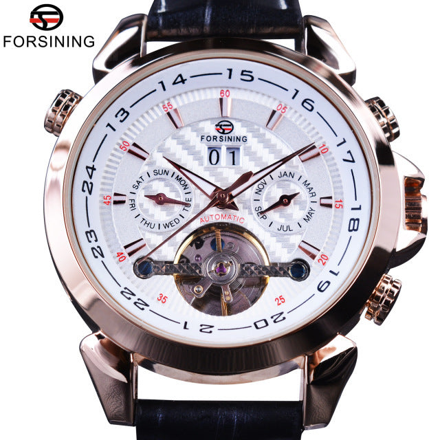 FORSINING 984 White mechanical calendar watch