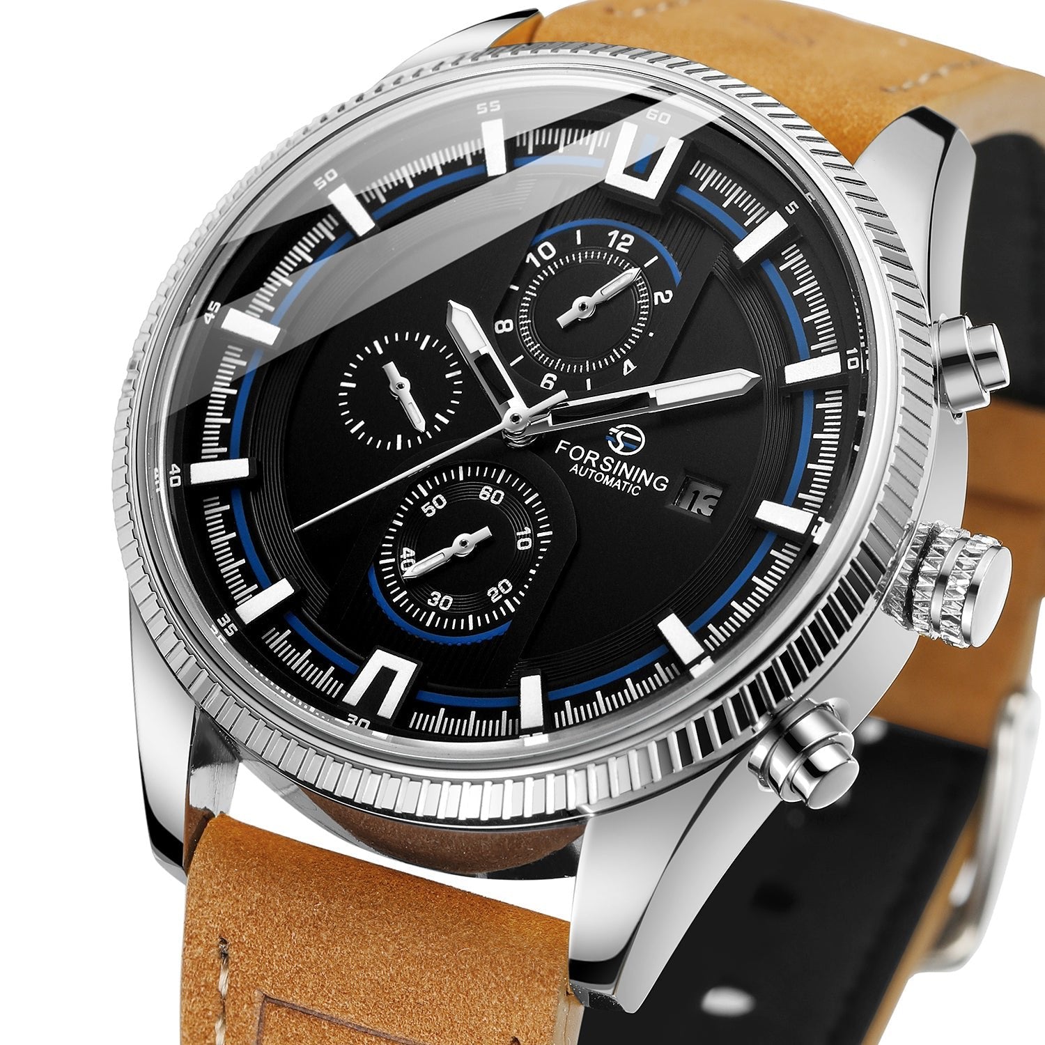 FORSINING Black Dial automatic watch and sunglasses gift set
