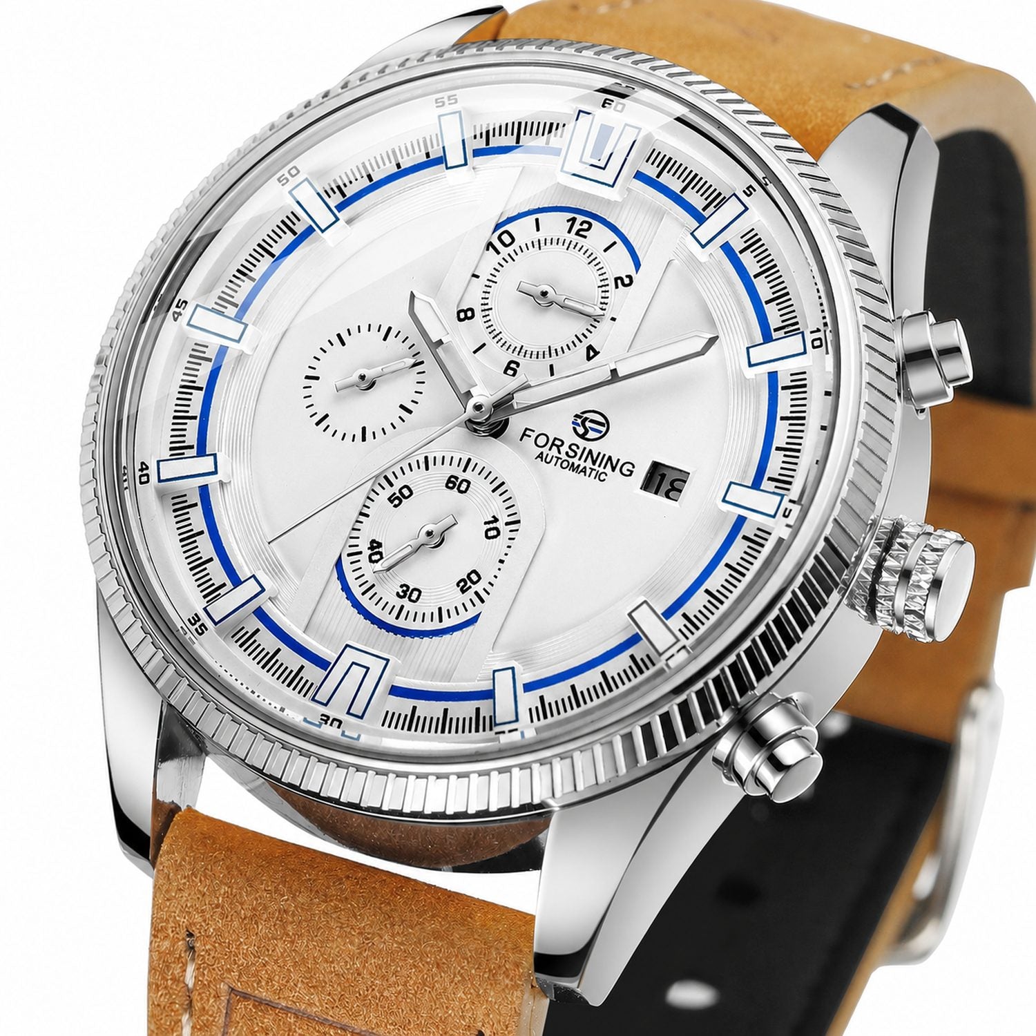 FORSINING White Dial automatic watch and sunglasses gift set
