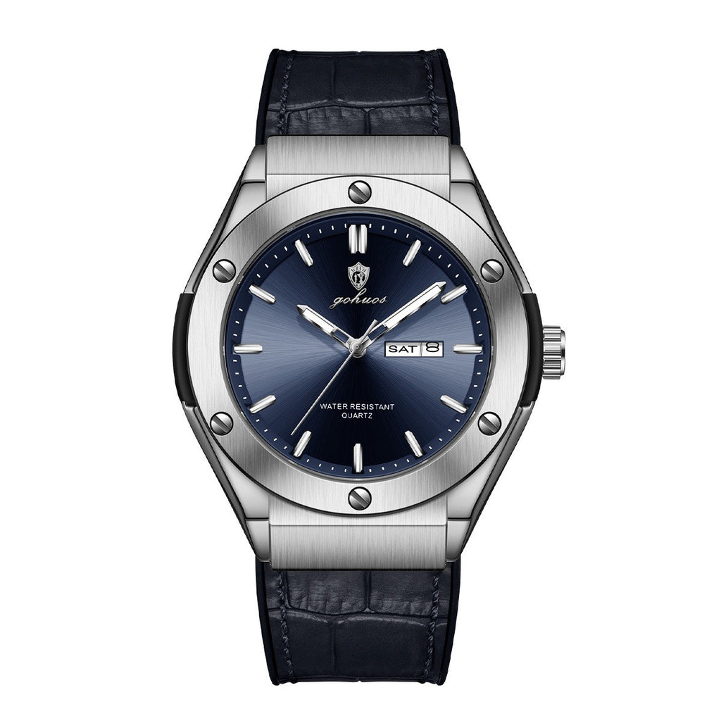 Silver case blue dial colorway