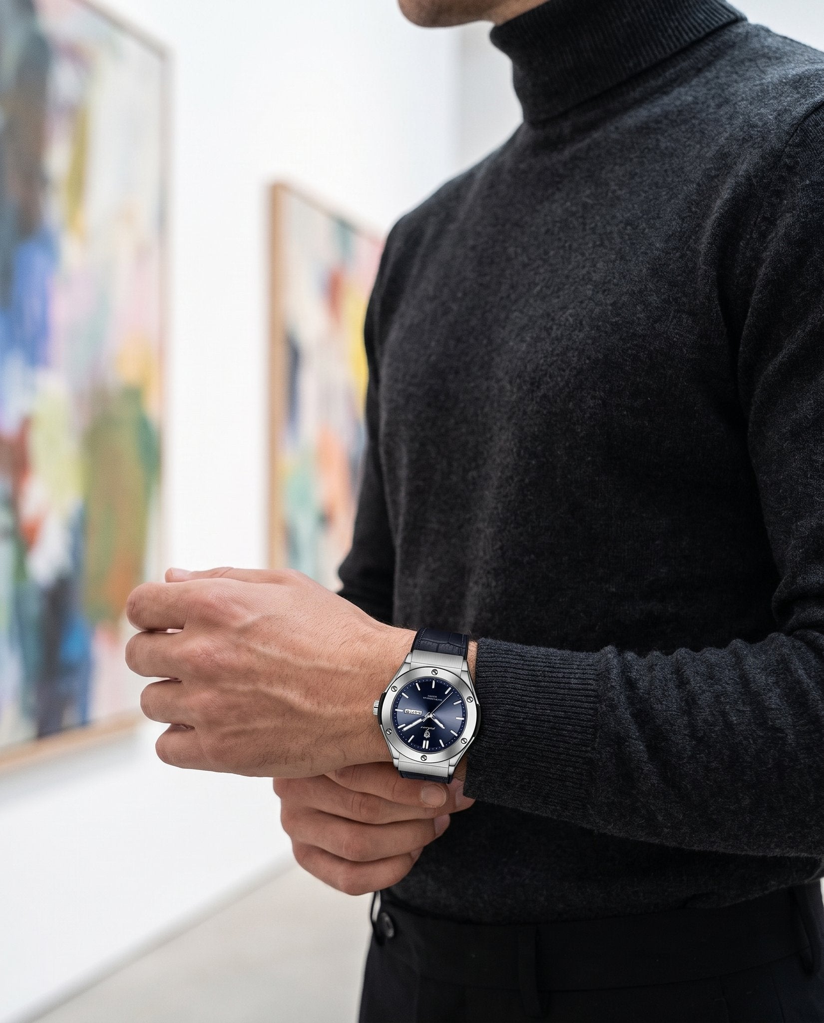AWC Fusion Leather Quartz art gallery wrist shot