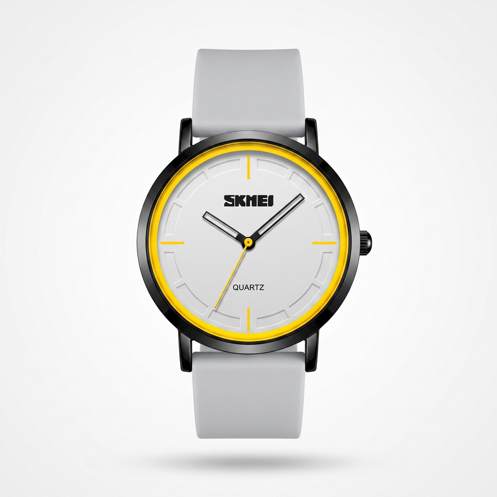 AWC Minimalist Slim Quartz , white dial, hero