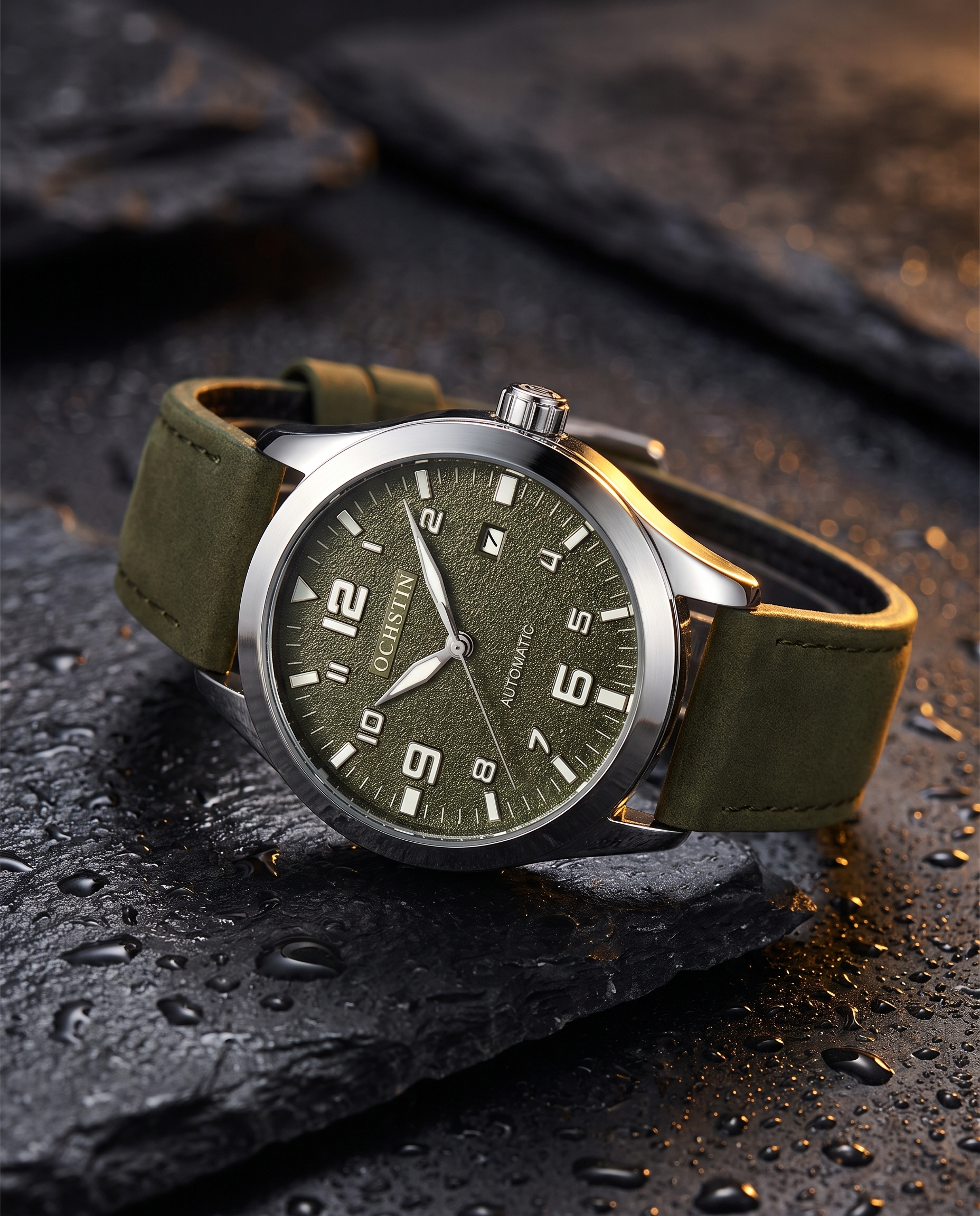 OCHSTIN 62028 on dark slate, moody lifestyle