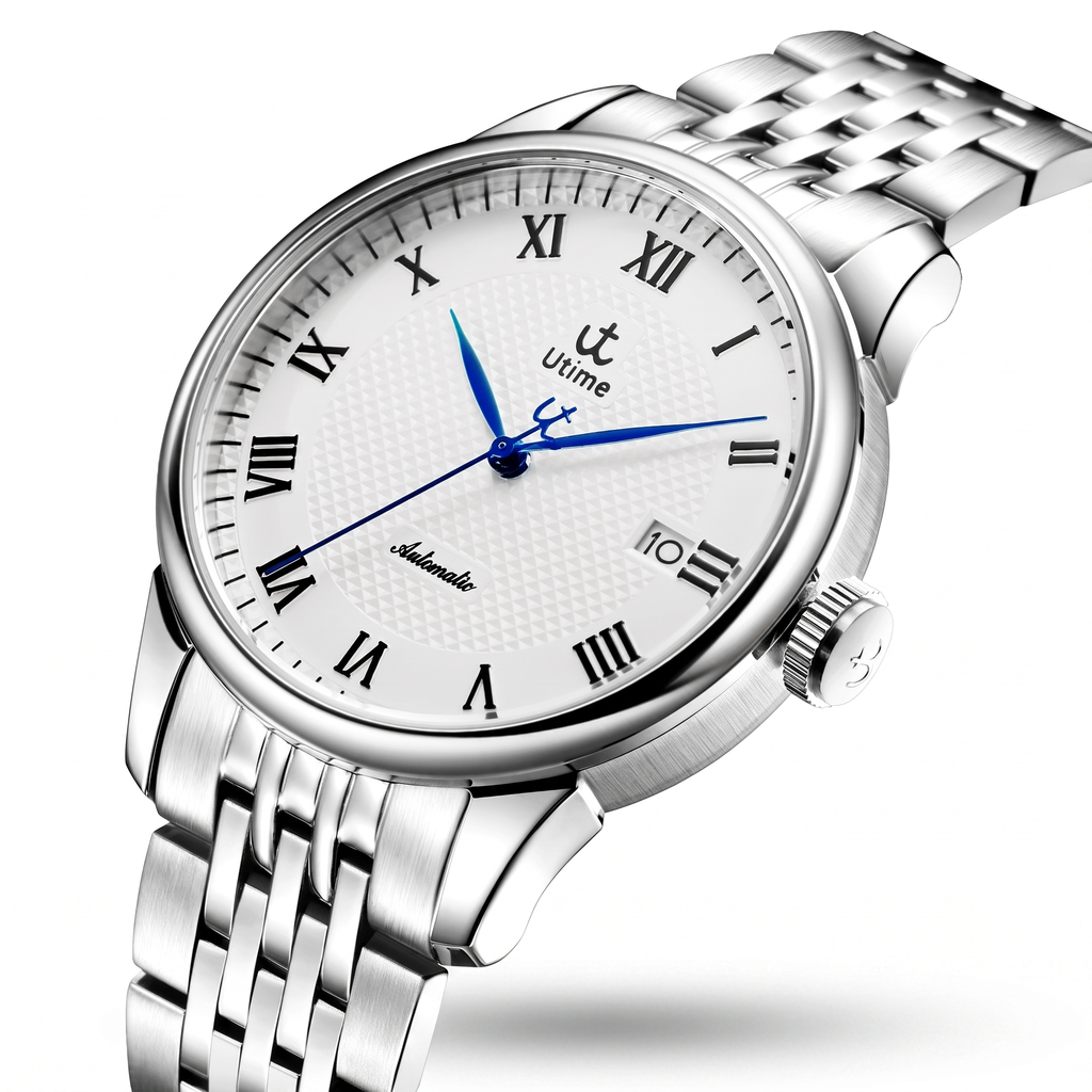 Utime U0030G automatic watch — studio hero on white