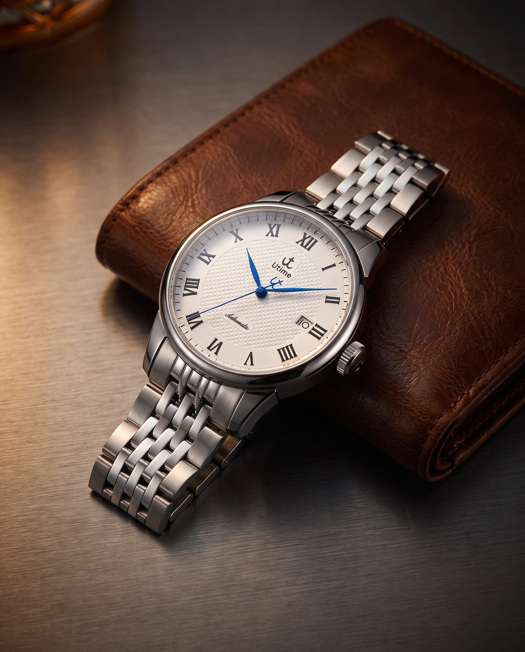 Utime with leather wallet , lifestyle