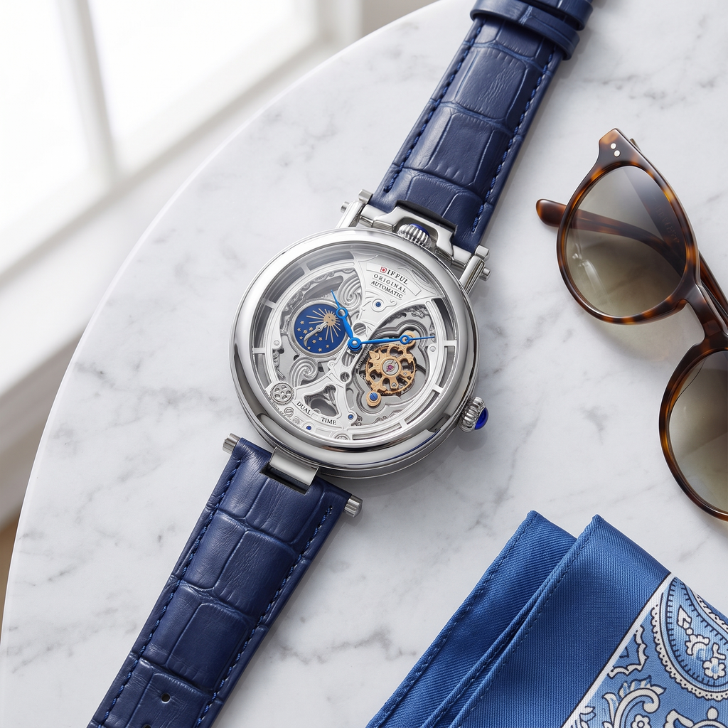 DIFFUL skeleton automatic marble flatlay