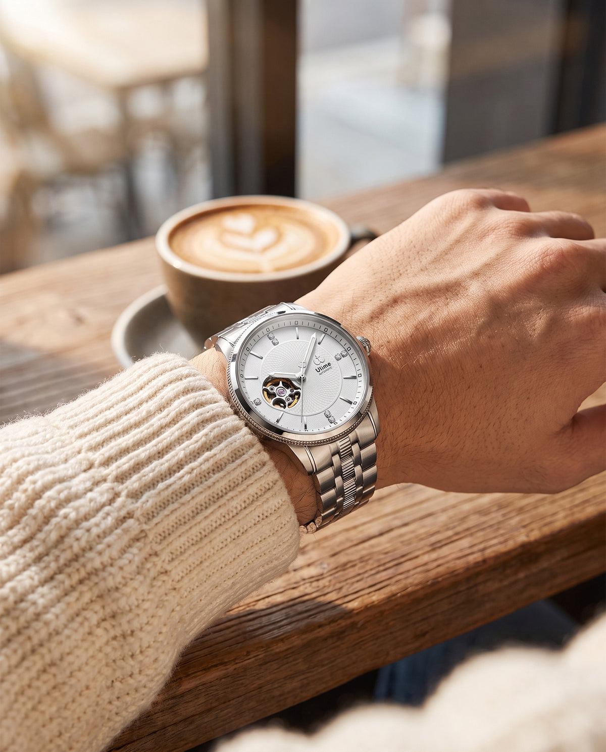 Worn at a café , casual