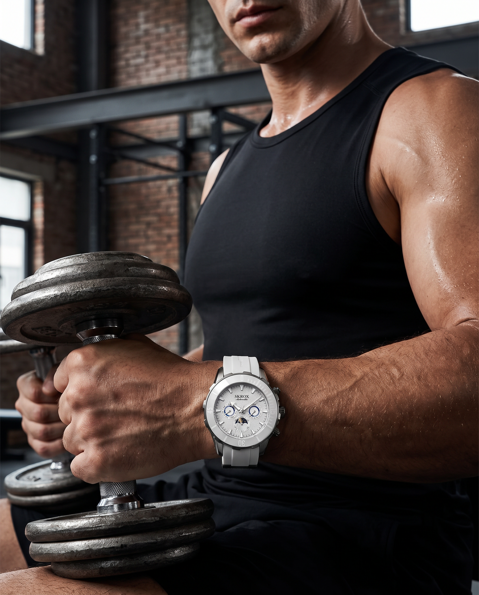 SKROX Silver/White worn gym