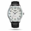 WINNER WRG8024 classic automatic white dial black leather