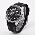 Pagani Design silver black automatic dive watch studio hero, woven nylon strap