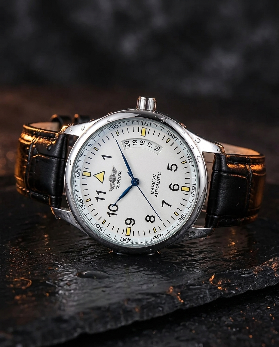 WINNER WRG8024 Mark XV Quartz — Black Leather
