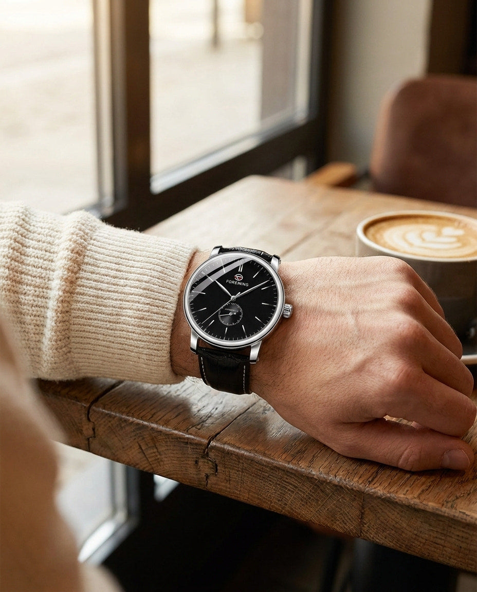 FORSINING FSG8214 Minimalist Automatic watch, lifestyle view 2