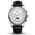 FORSINING FSG6918 moon phase multi-calendar automatic white dial