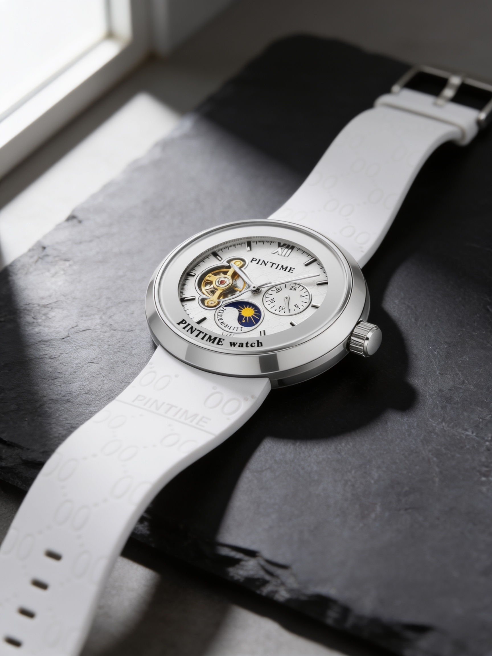 PINTIME PT2980 White Open-Heart 50mm - AI lifestyle W-PINTIME-A