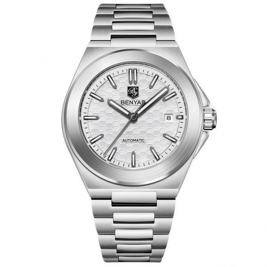 BENYAR 5219 Silver White automatic watch