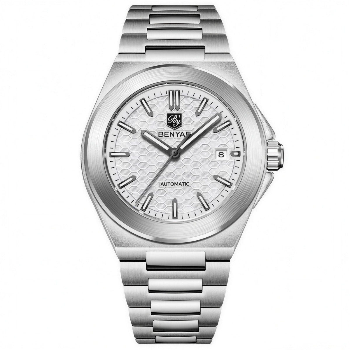 BENYAR 5219 Silver White automatic watch