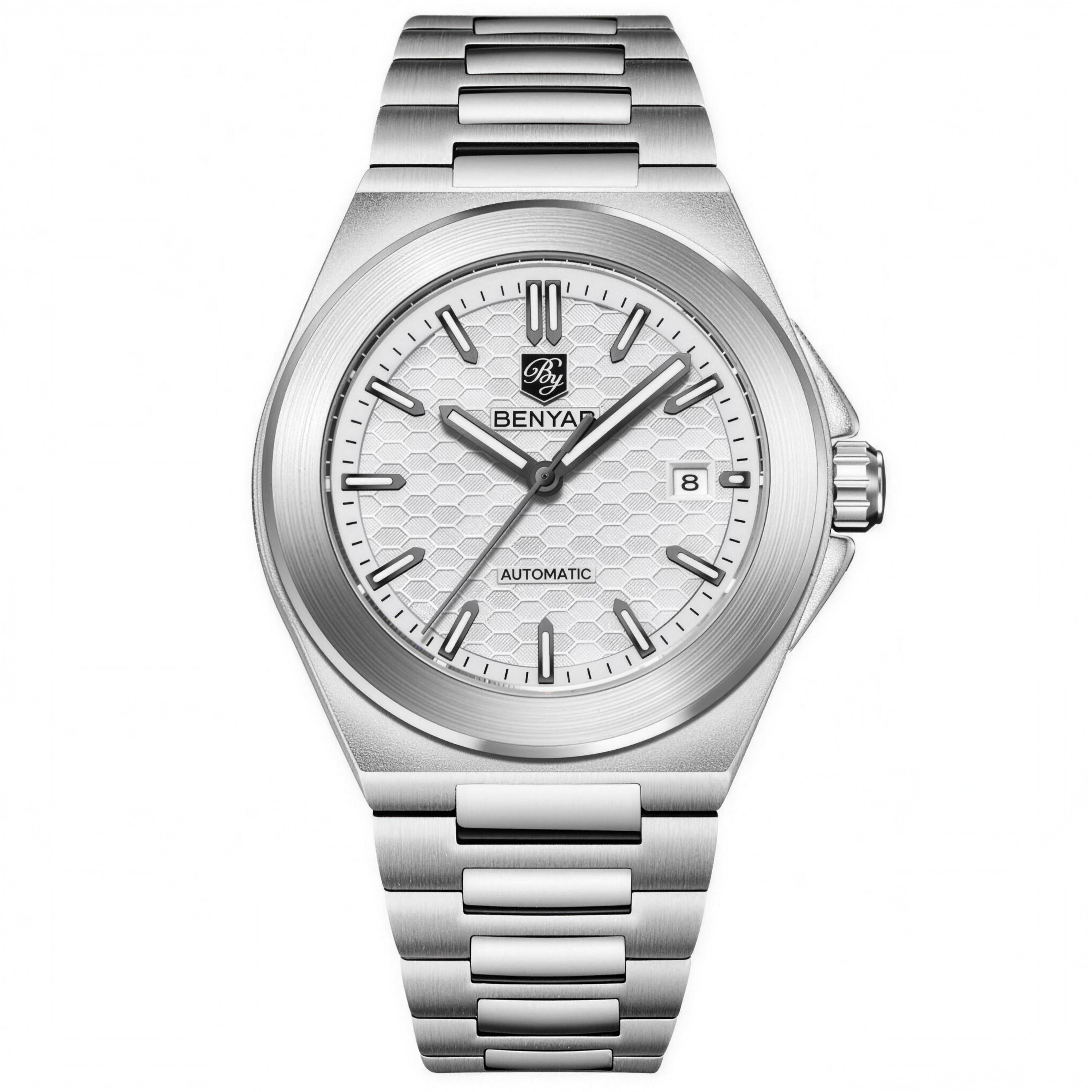 BENYAR 5219 Silver White automatic watch