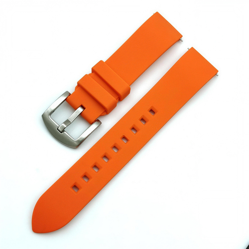 AWC 20mm silicone quick-release strap in Orange