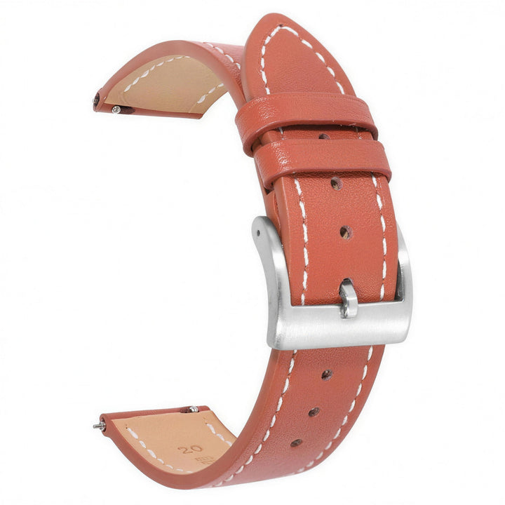 UPro Plain Top Grain Leather Quick-Release Watch Strap