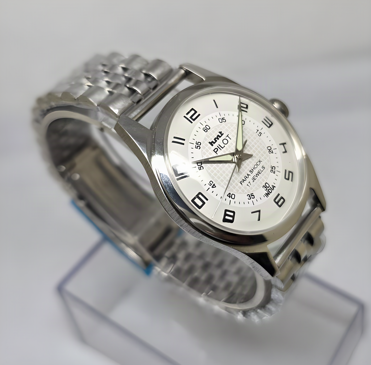 Vintage HMT Pilot full watch with steel bracelet