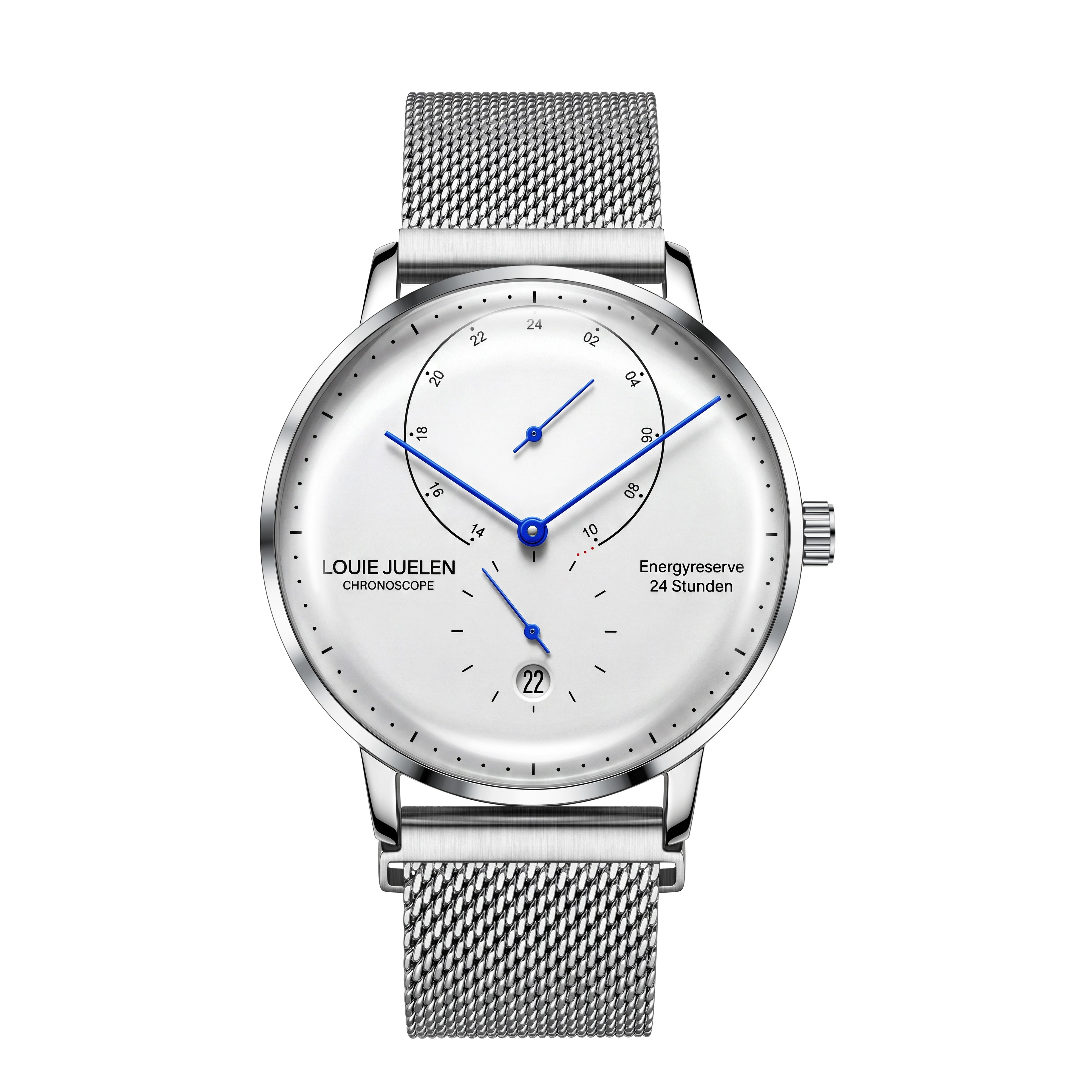 LOUIE JUELEN silver mesh watch