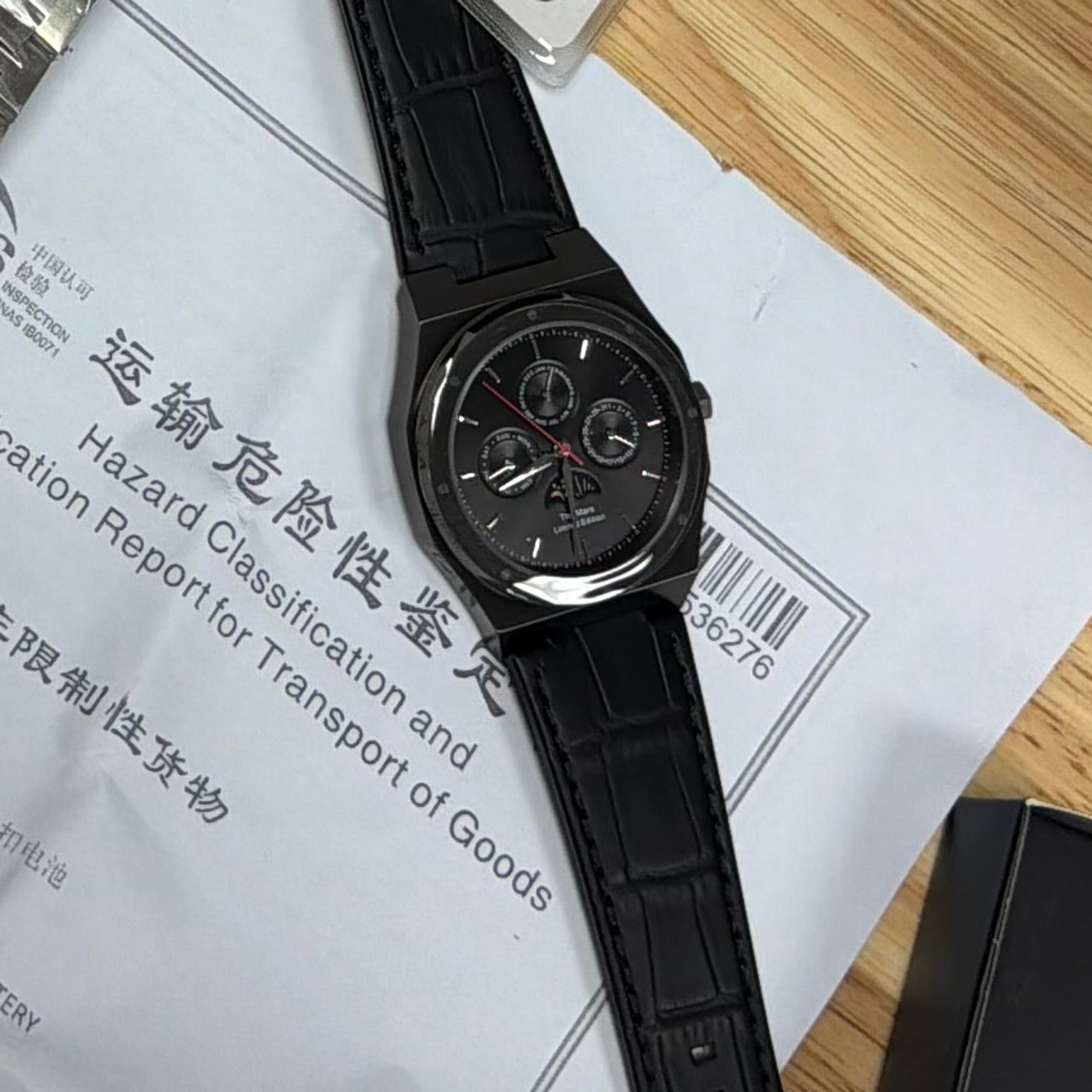 MARS Earth Edition black automatic watch dial, exact received unit