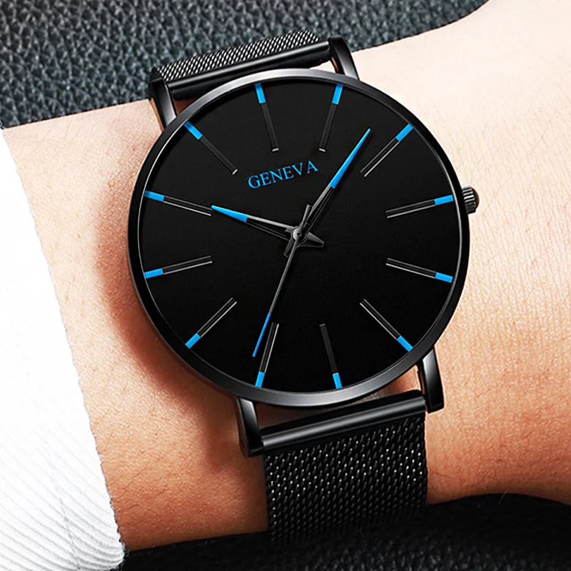 Minimalist mesh quartz watch supplier gallery image 6