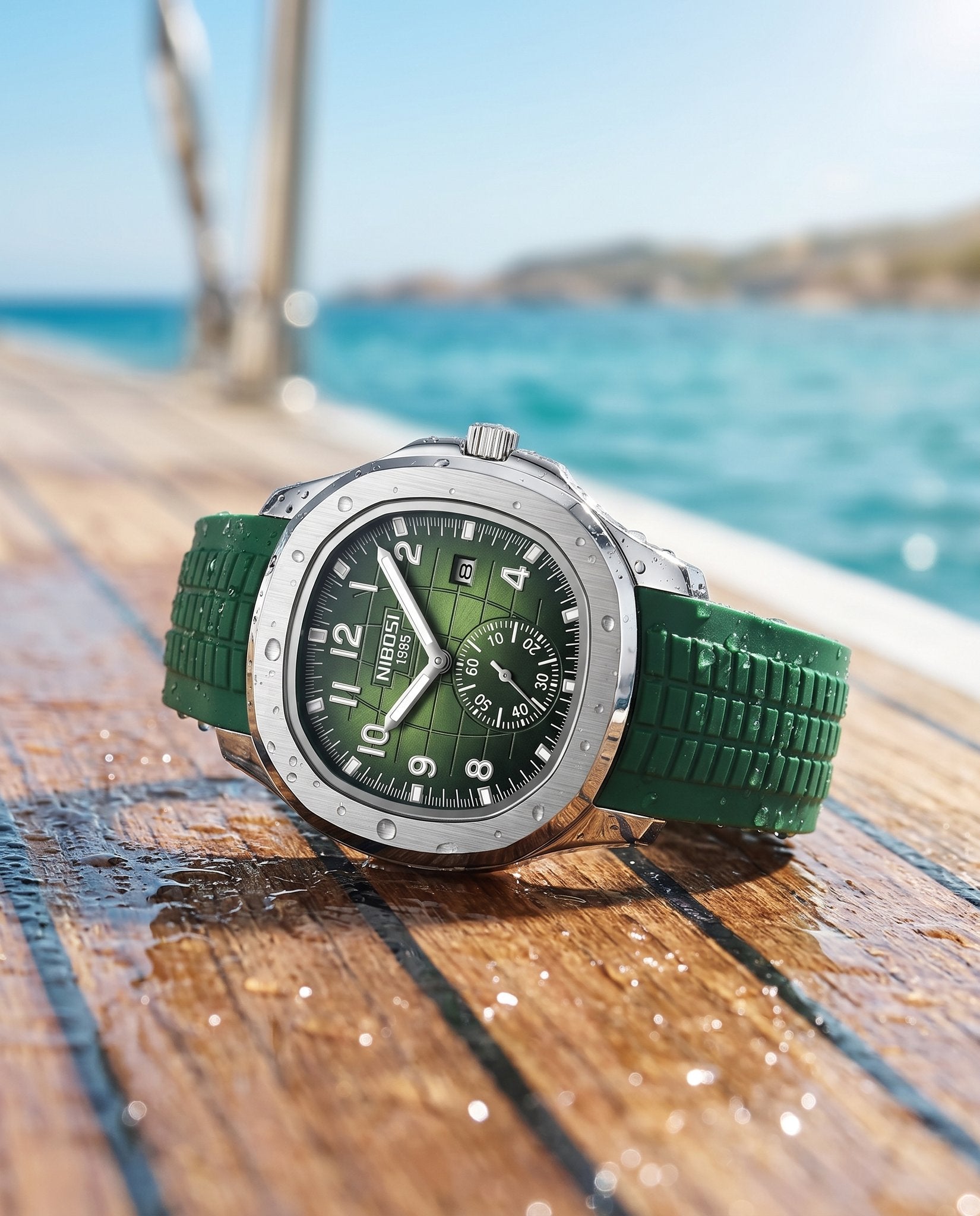 AWC Cushion Sport Quartz on teak boat deck