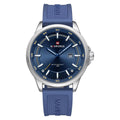 NAVIFORCE 9248 sport calendar quartz watch, blue dial on blue silicone