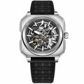 Pagani Design black skeleton automatic watch, 38mm