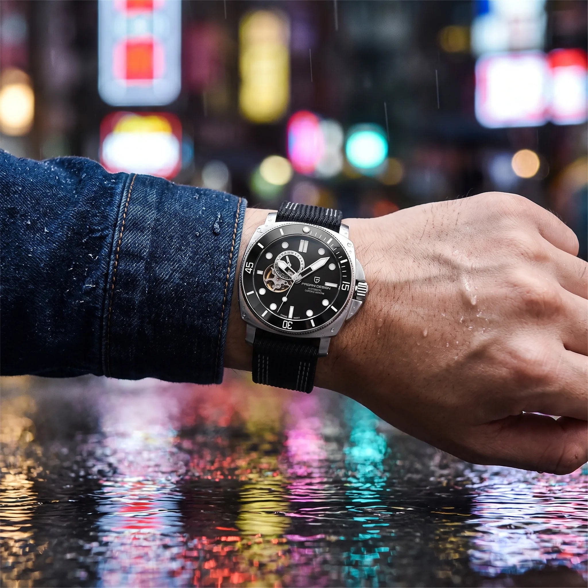 worn in evening city scene