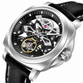 PAGANI DESIGN YS017 Silver skeleton automatic watch