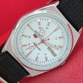 Vintage Seiko 5 6309A white dial a837 — exact watch photo 1