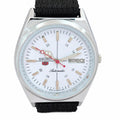 Vintage Seiko 5 automatic 6309A, white dial, refurbished