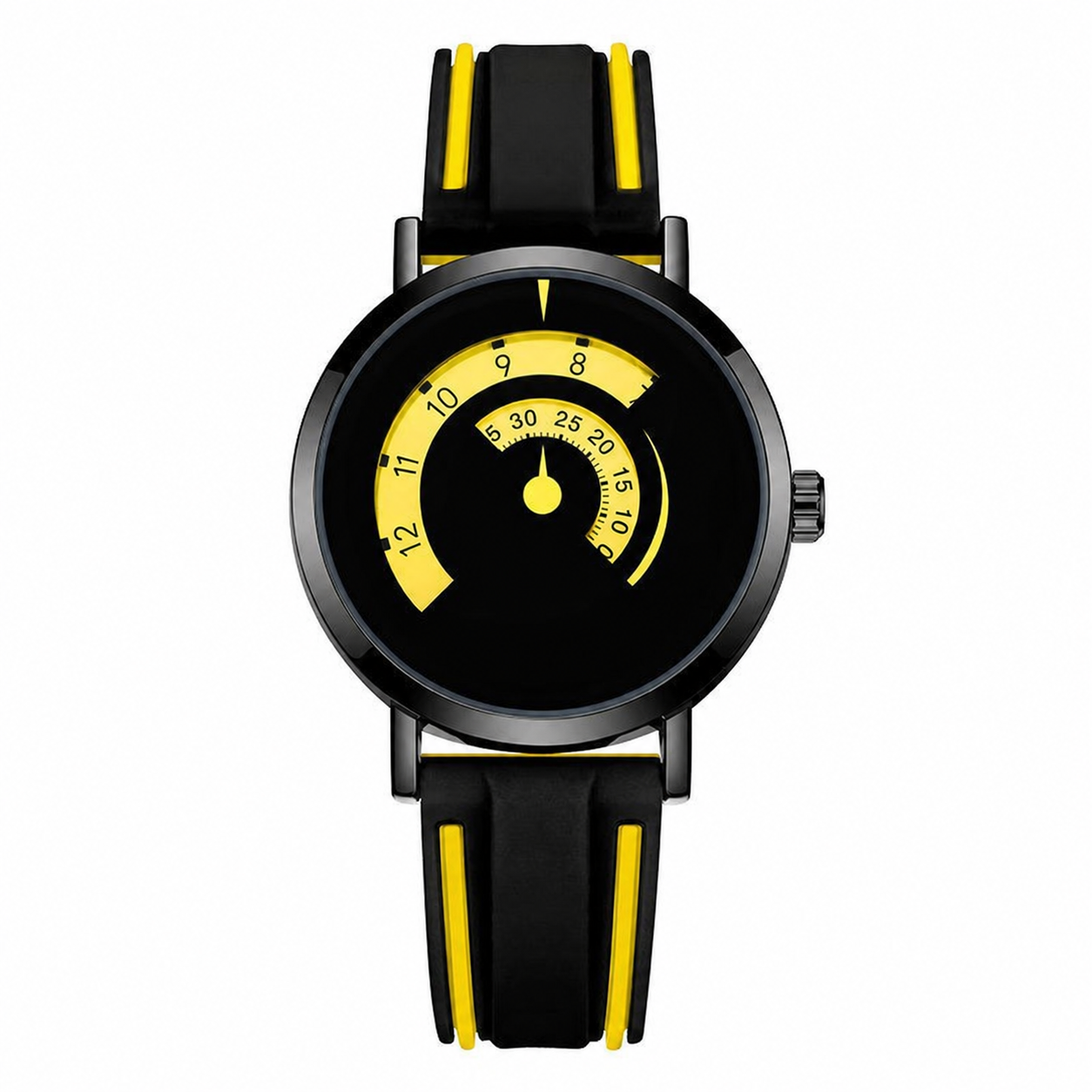 SINOBI S9926G Racing Sport watch in Yellow on clean white background