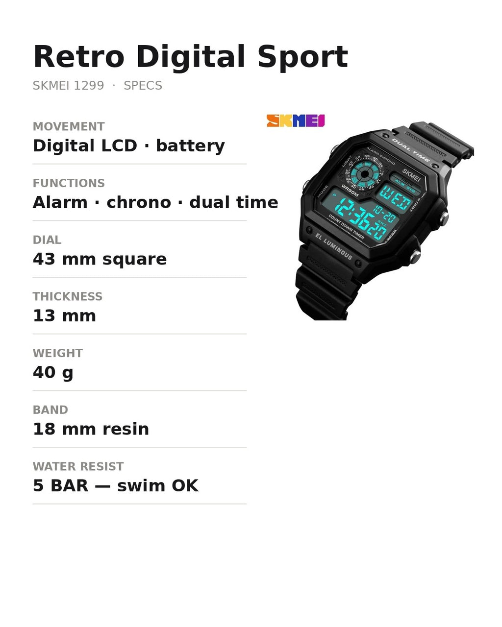 AWC Retro Digital Sport spec card