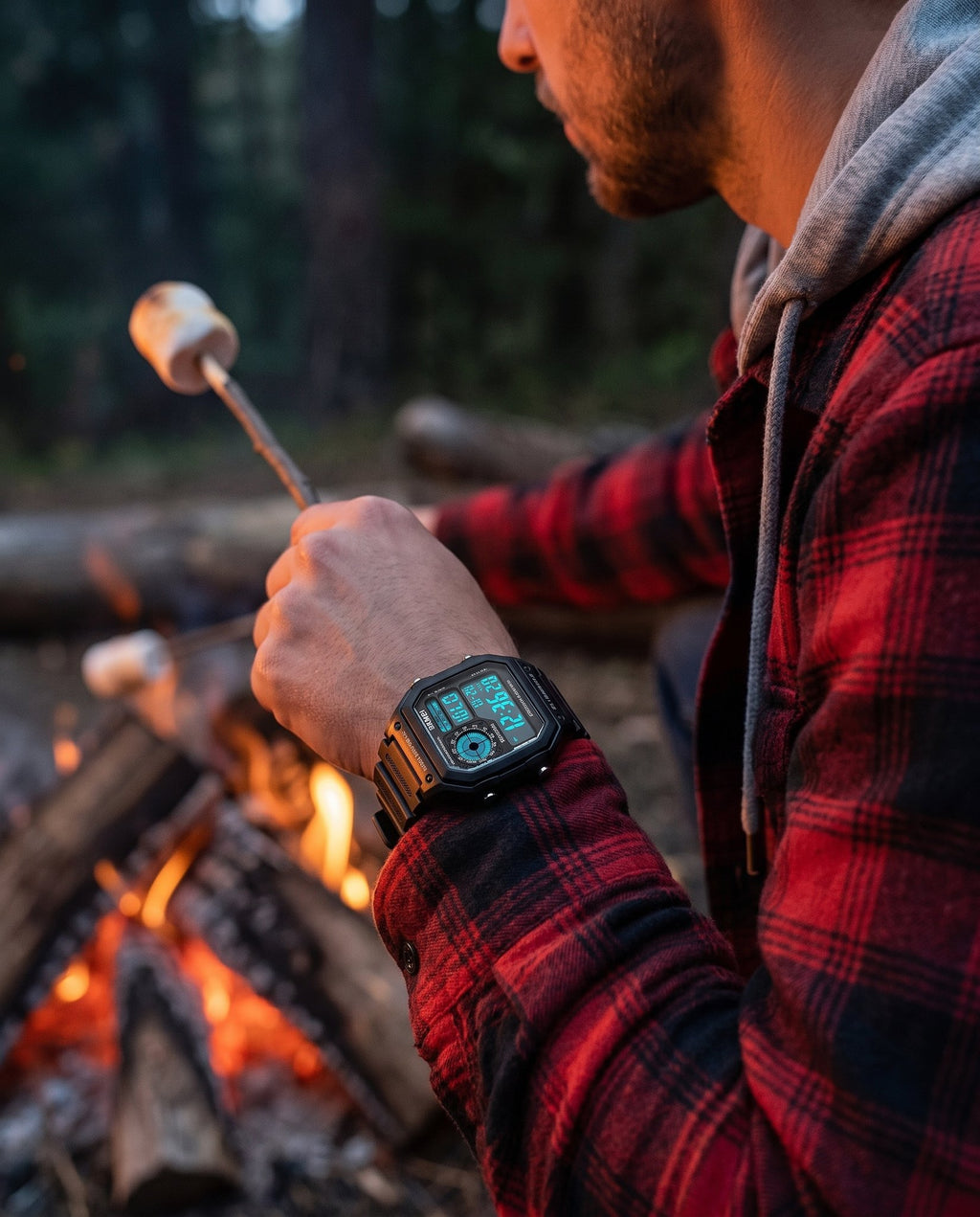 AWC Retro Digital Sport campfire wrist shot