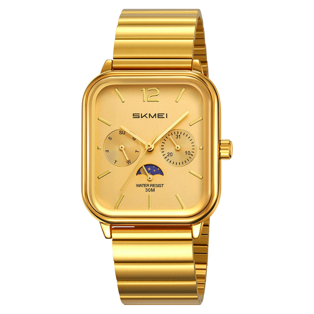 SKMEI 2509 gold bracelet watch with gold dial
