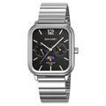 SKMEI 2509 silver bracelet watch with black dial