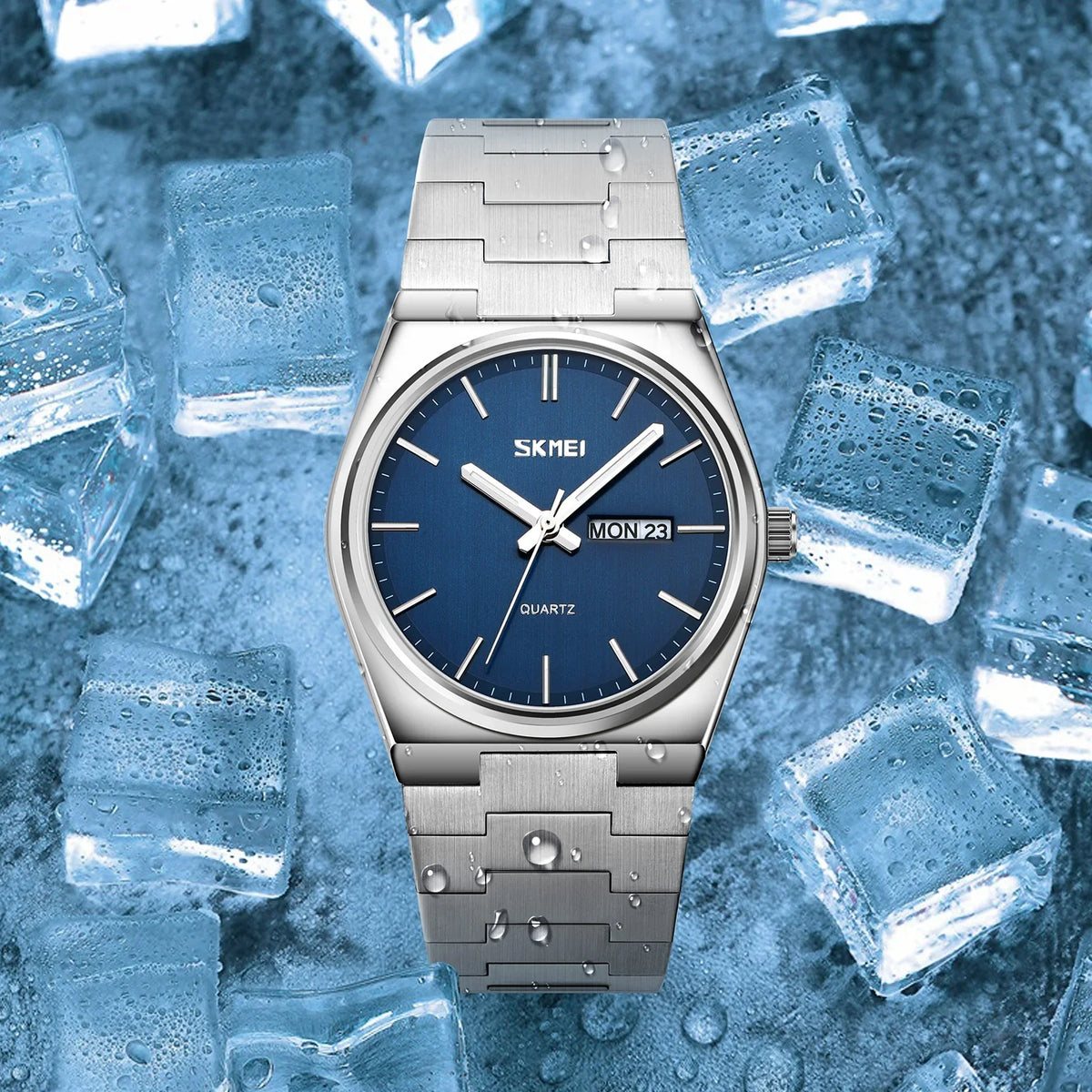 SKMEI 9288 thin oval-case quartz watch, detail view 3