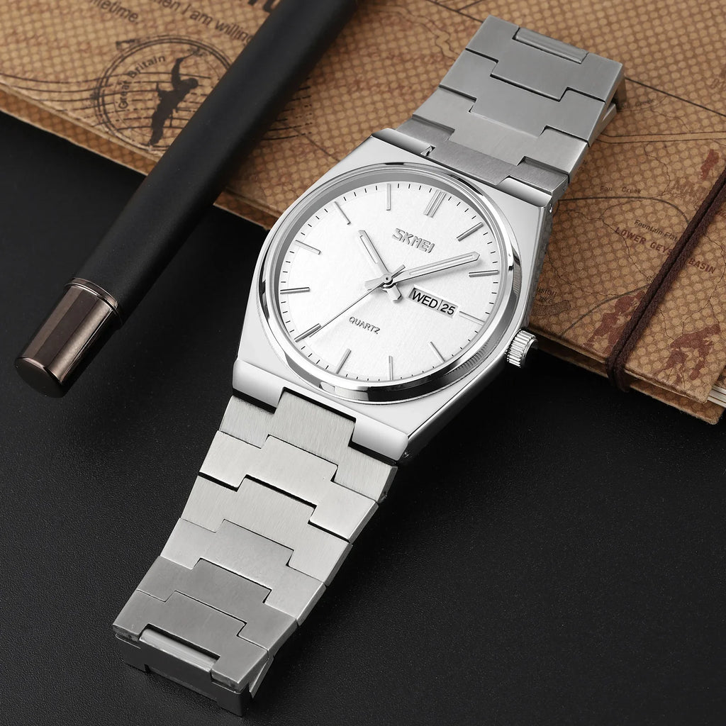 SKMEI 9288 thin oval-case quartz watch, detail view 2