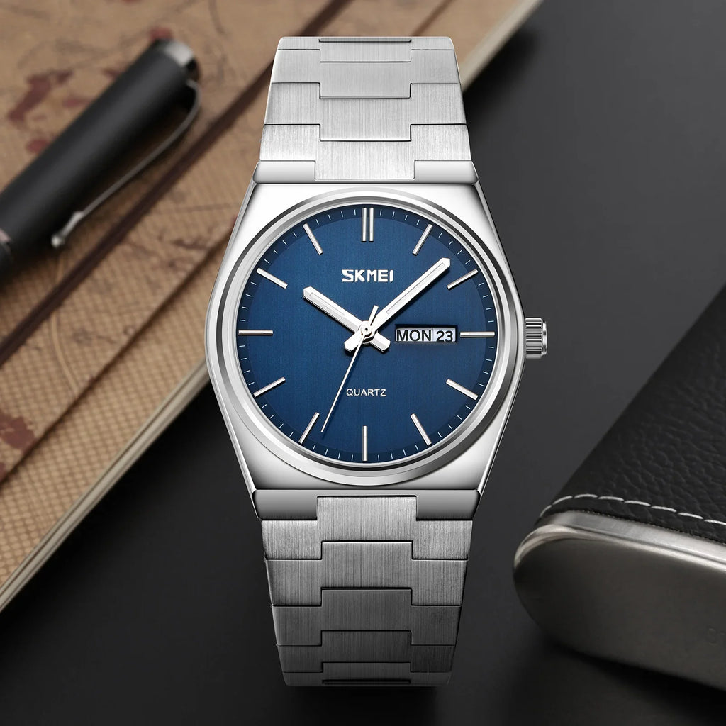 SKMEI 9288 thin oval-case quartz watch, detail view 4