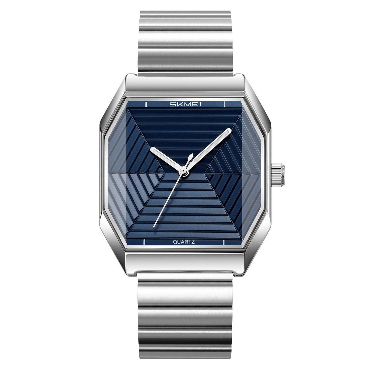 SKMEI 9393 silver case and bracelet with blue dial