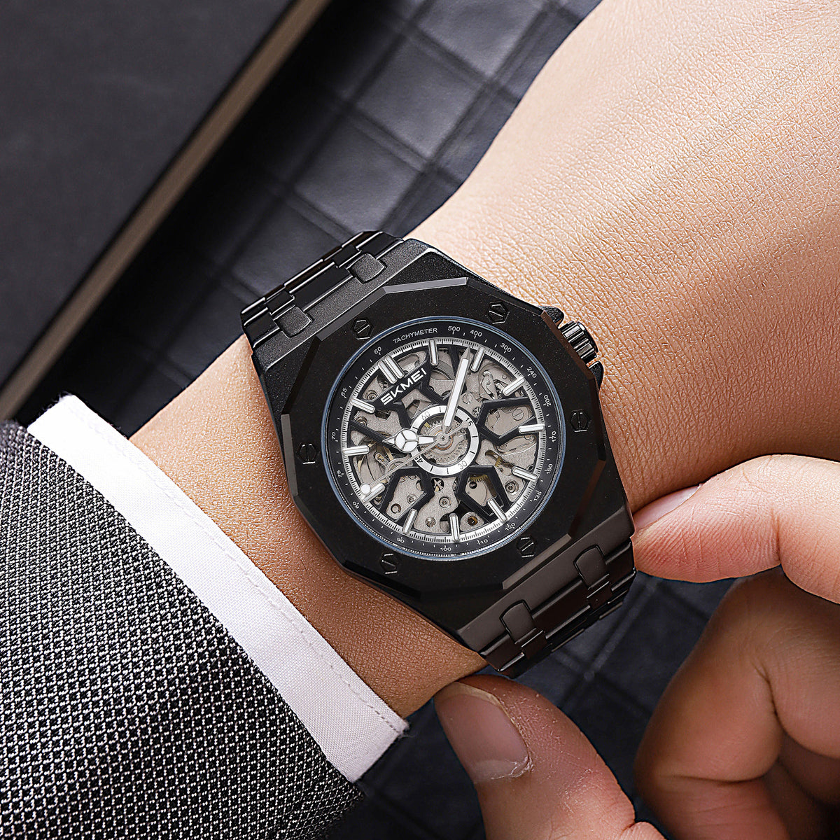 SKMEI M036 Black Steel lifestyle watch