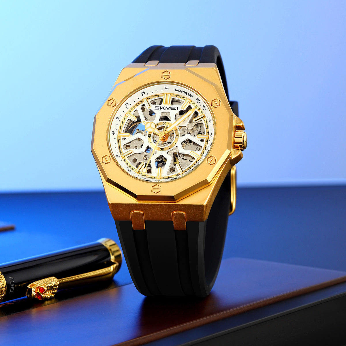 SKMEI M036 Gold Silicone lifestyle watch