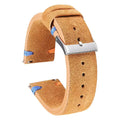 Assorted suede leather watch straps with stainless steel pin buckles