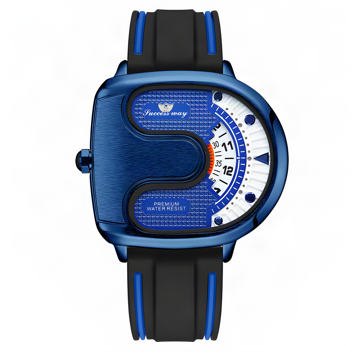 Success Way S-Dial Blue watch, upscaled product photo