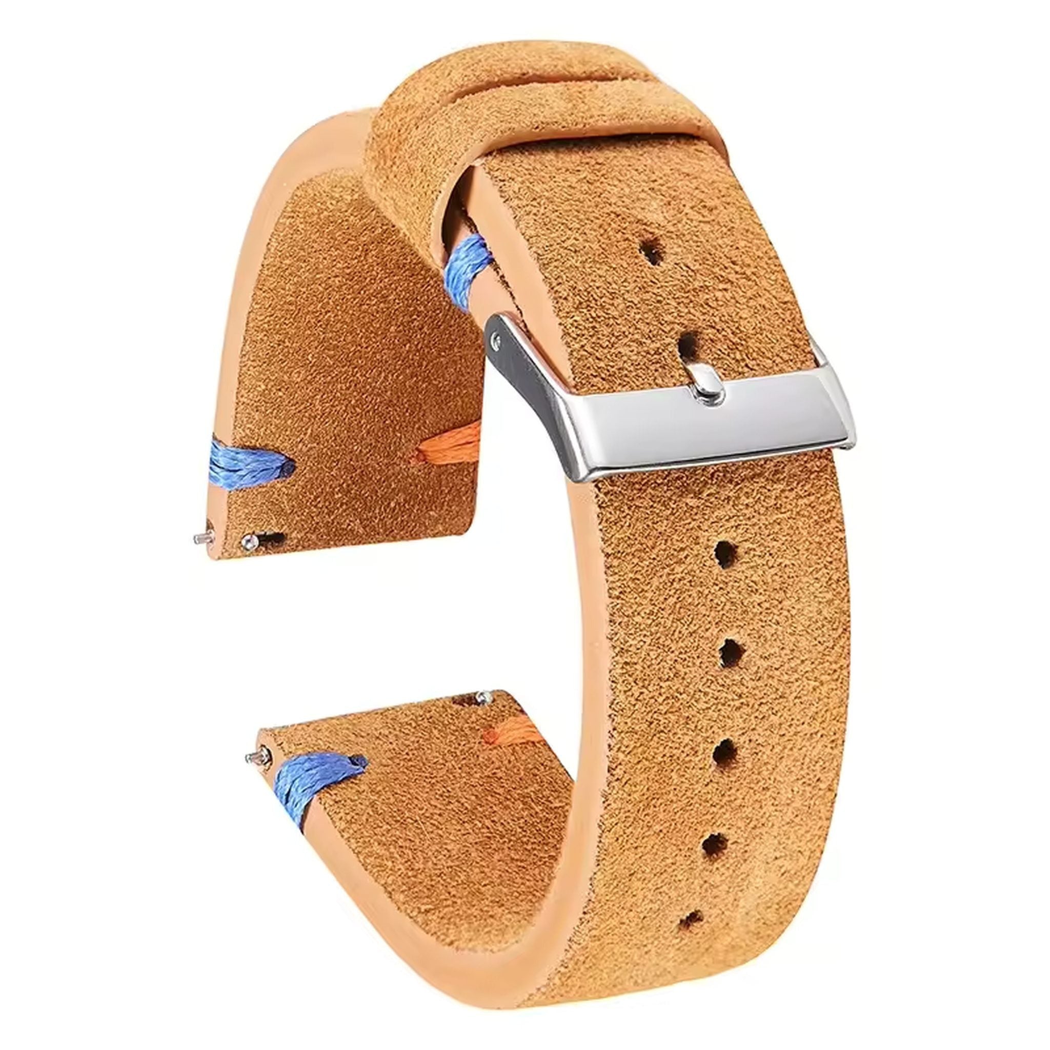 Suede Leather Watch Strap - Light Brown