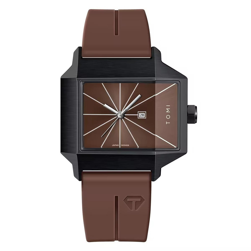 Black case brown dial