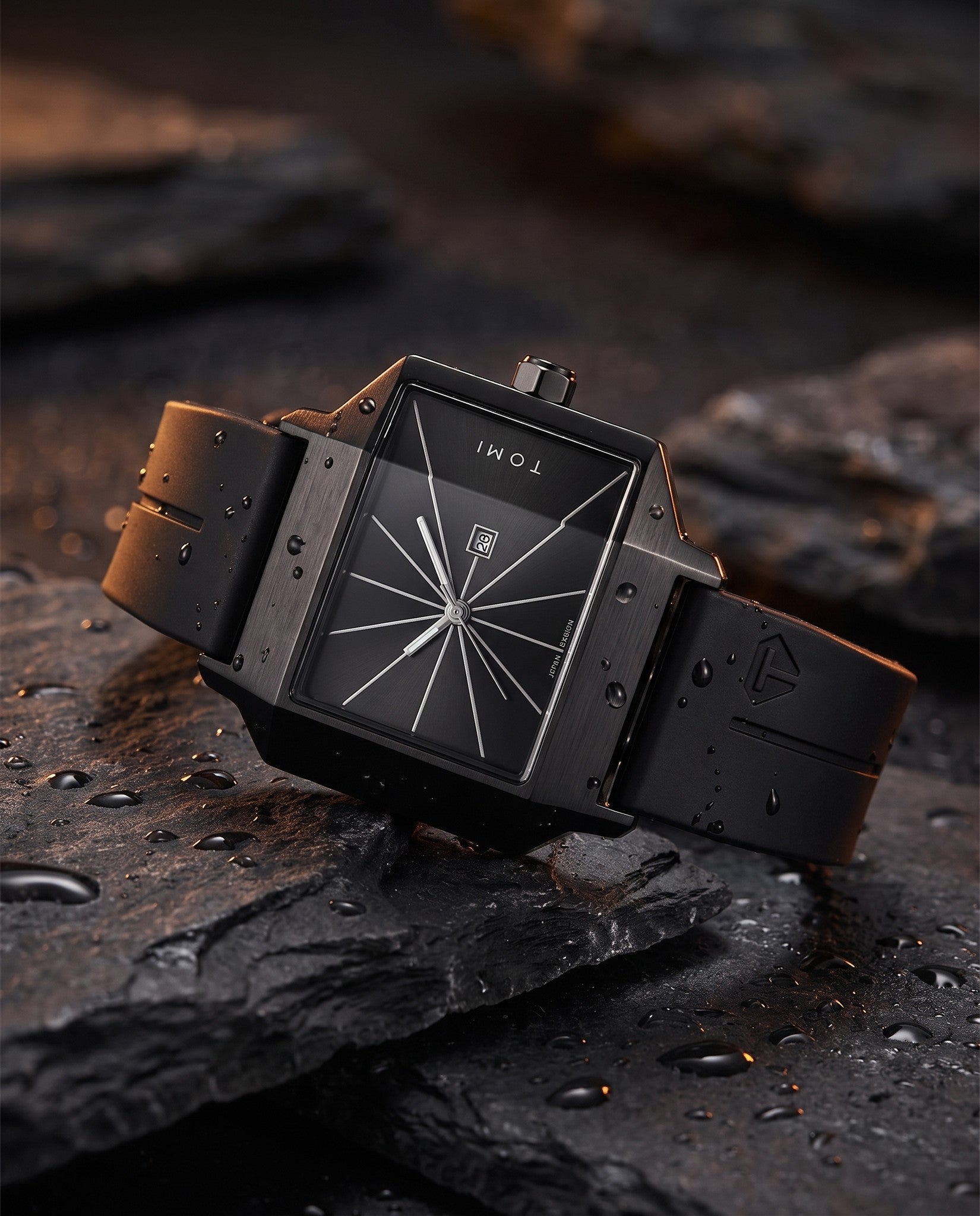 AWC Square Silicone Quartz on dark slate